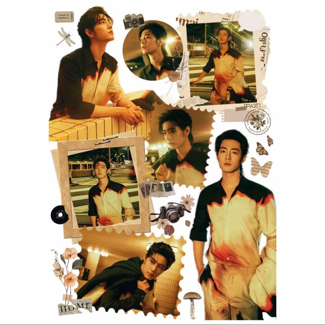 19×25cm 肖戦 デザイン　転写耐油防水ステッカー　30枚