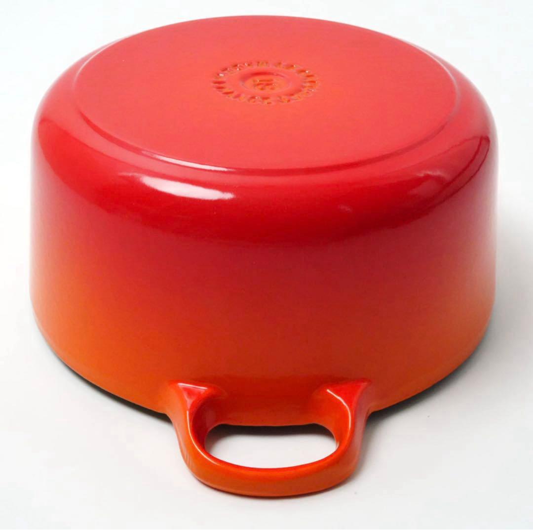 【極美品】LE CREUSET　ココット ロンド オレンジ　18cm