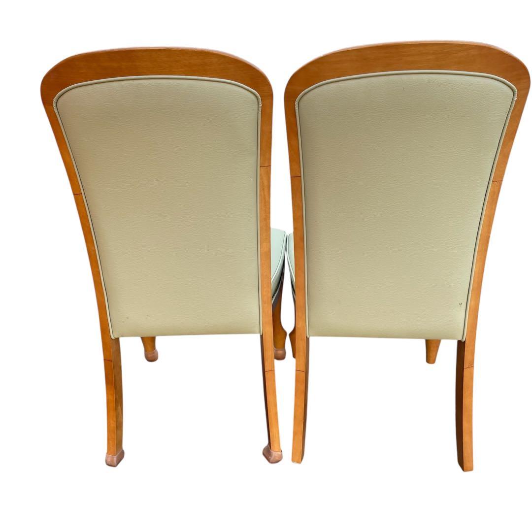 2脚　maruni マルニ ベルサイユ ダイニングチェア 椅子 鋲打ち 猫脚