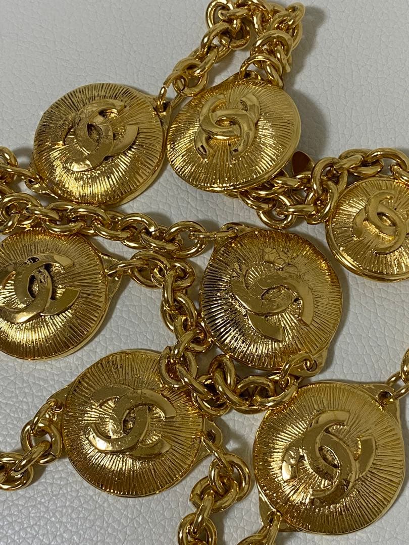 CHANEL シャネル　ココマーク チェーンベルト ゴールド