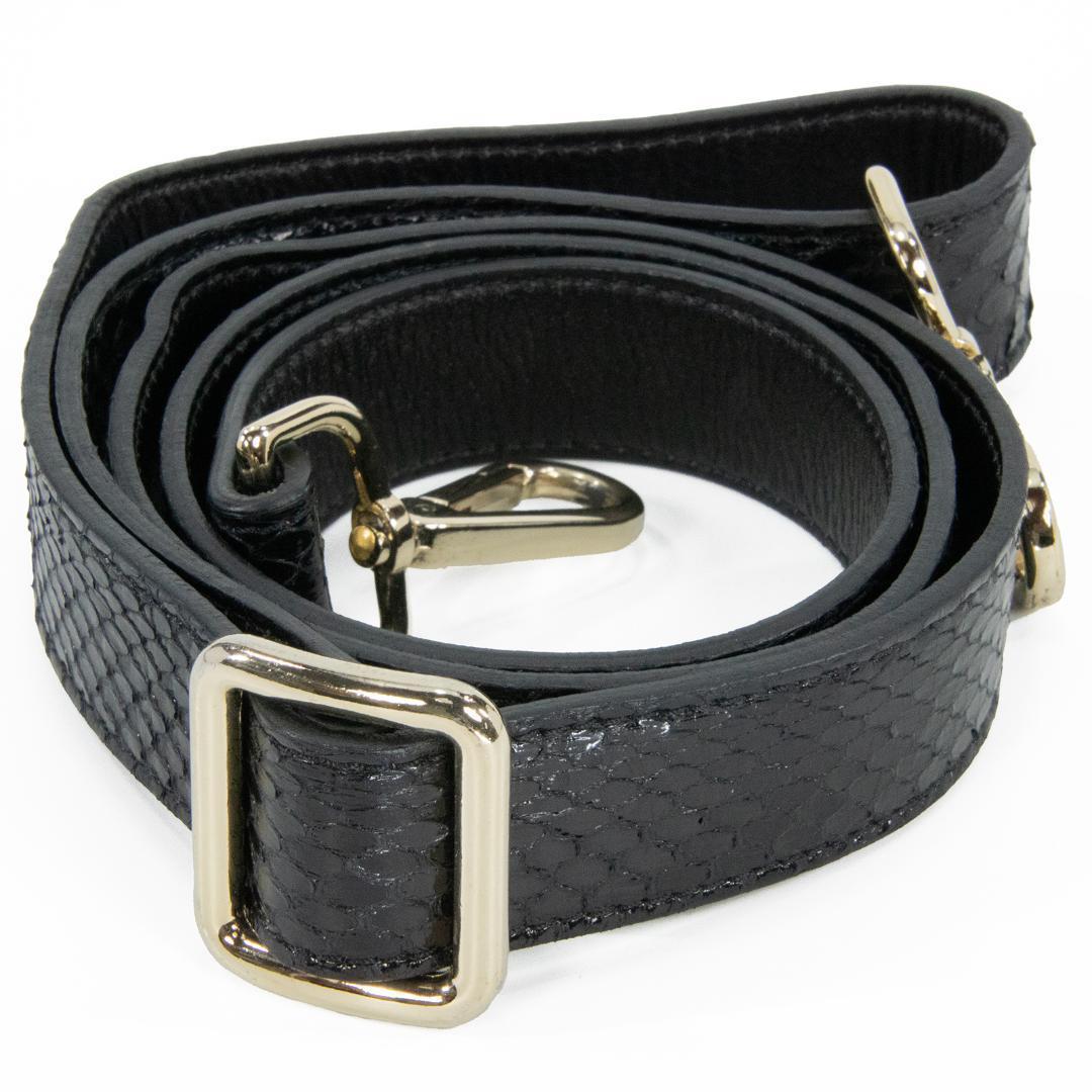 本物 ジミーチュウ 2WAYバッグ レディース パイソン ロザリー 黒 斜め掛け