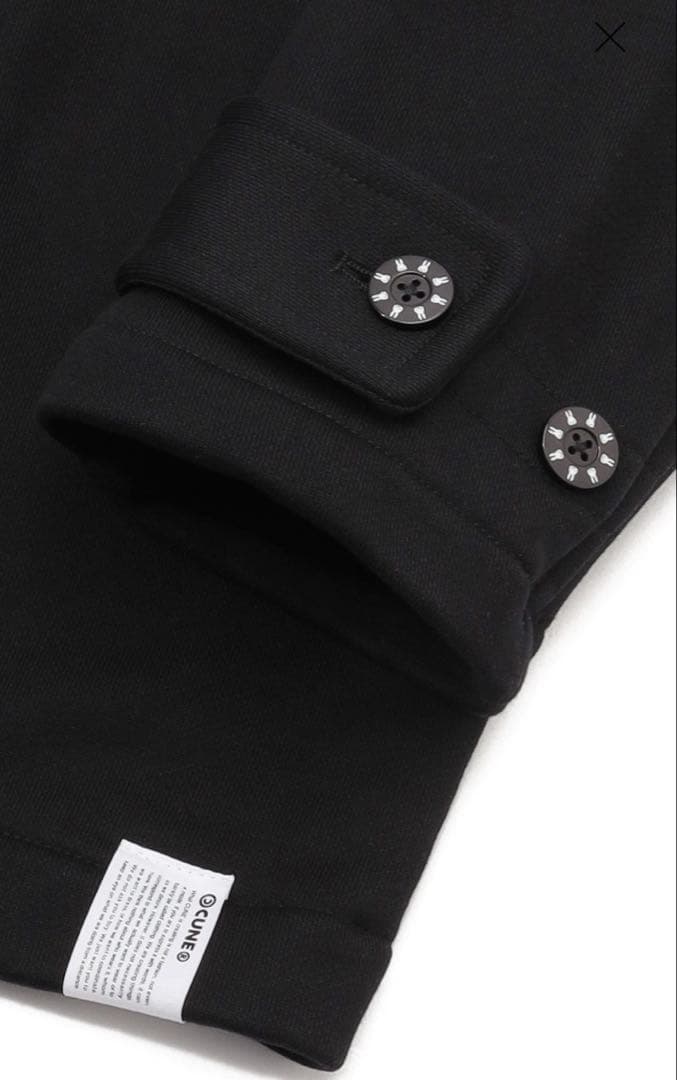 CUNE キューン 裏毛のPコート 黒 サイズ2