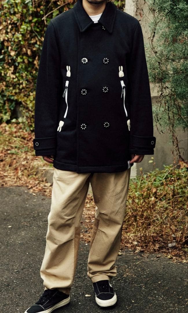 CUNE キューン 裏毛のPコート 黒 サイズ2