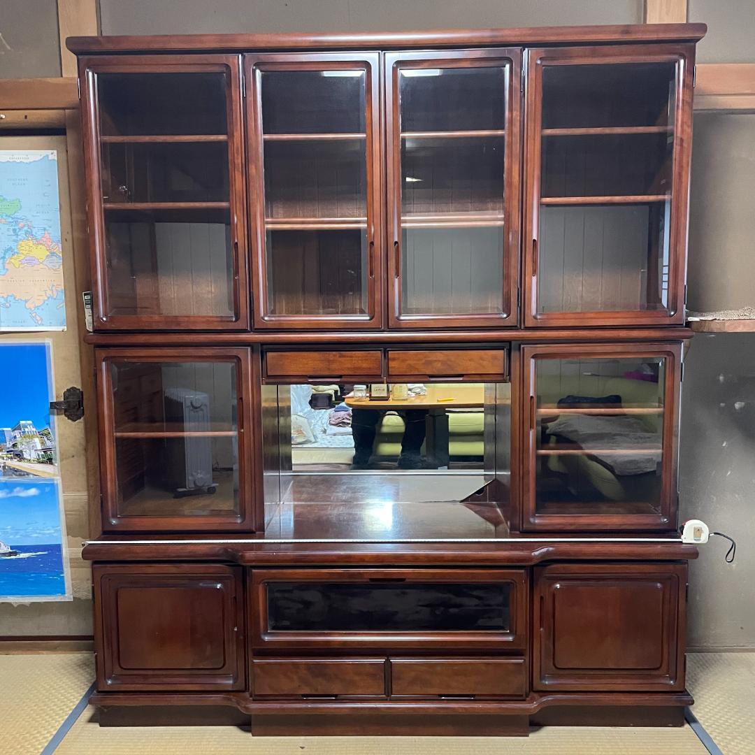 木製キャビネット 　サイドボード　ダークブラウン