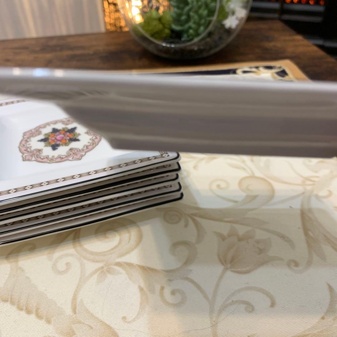 未使用　ウェッジウッド フロレンティーン　ピンク　スクエアプレート