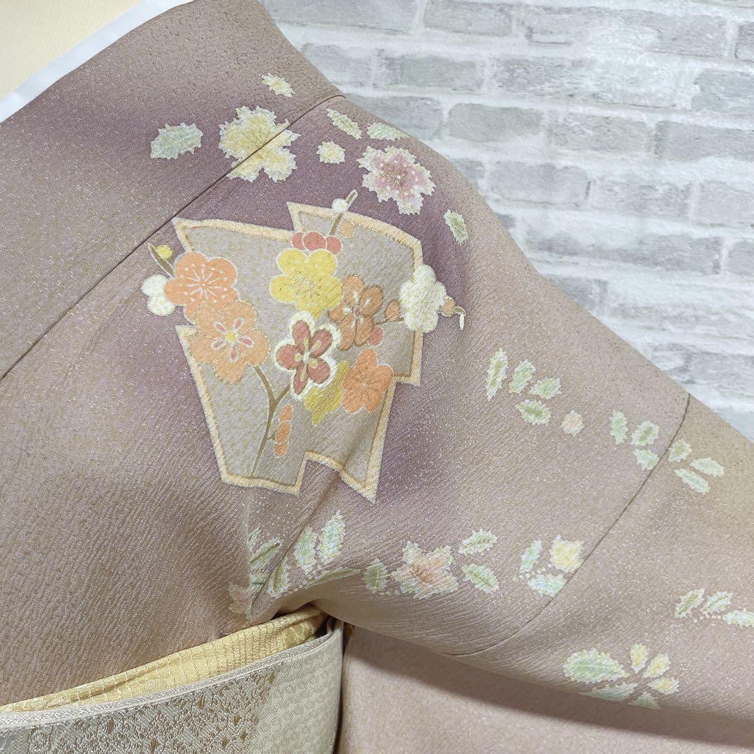 訪問着　フルセット　桜　絞り　パールトーン加工　春らしい　入学式　卒業式　P4