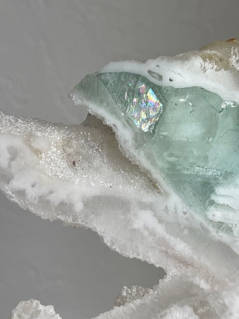 凄く綺麗❣️個性的フォルム⭐️ 美しいフローライトスラブ エンジェルカラー♡