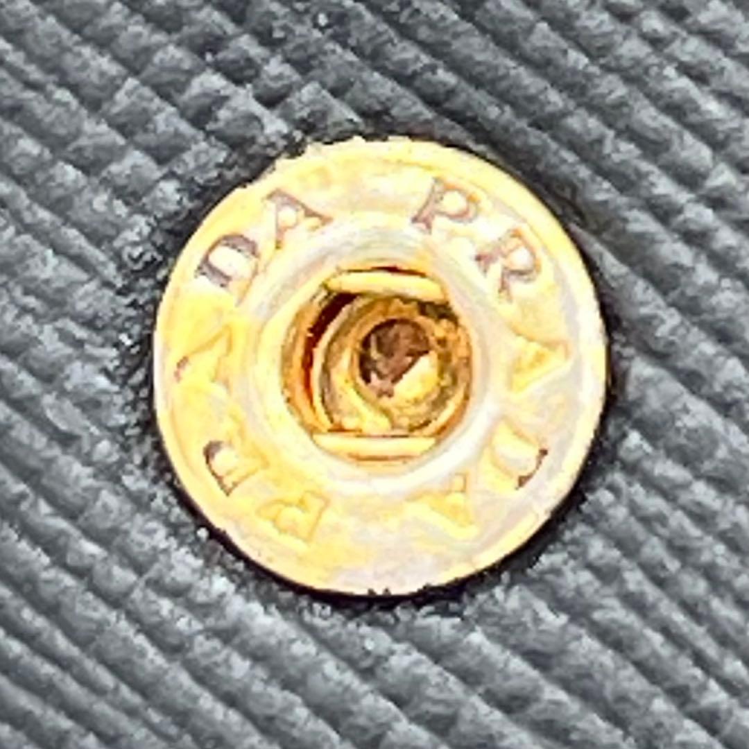 【美品】PRADA 長財布　サフィアーノレザー リボン　バイカラー　黒　ピンク