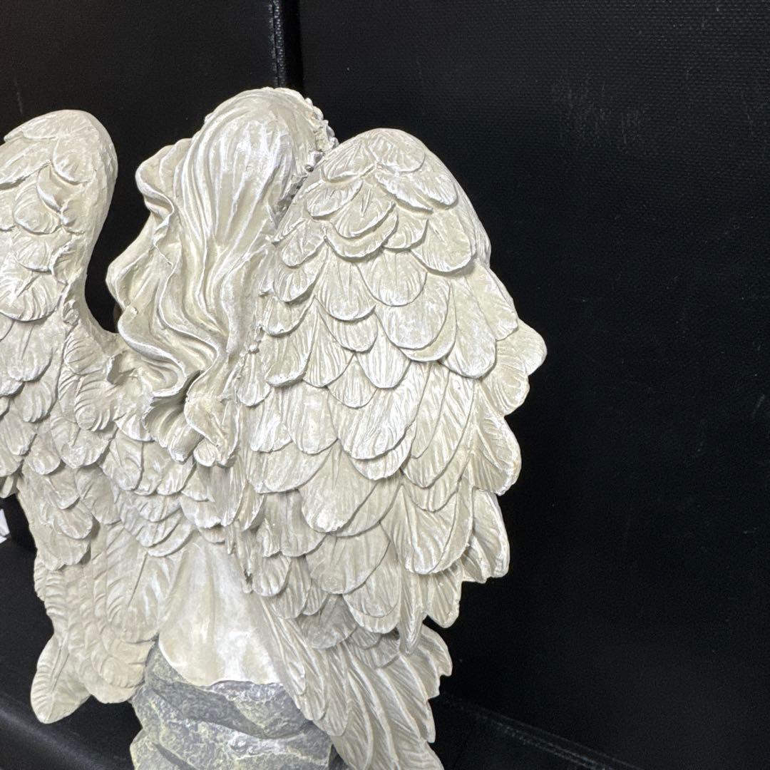 天使の像 レジン製 約52cm クリーム色