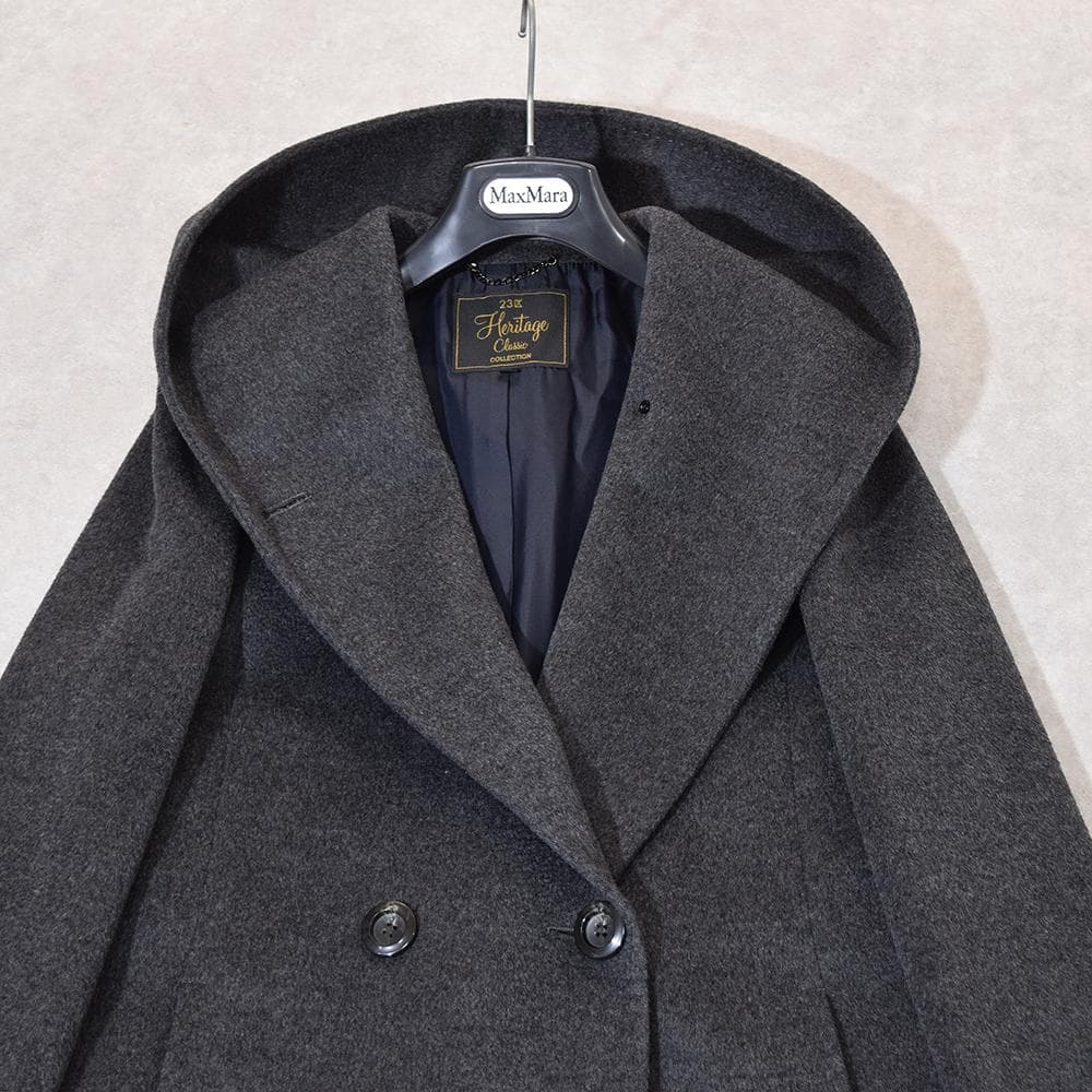 23区 × Loro Piana ロロピアーナ ウール フーデッドコート 38