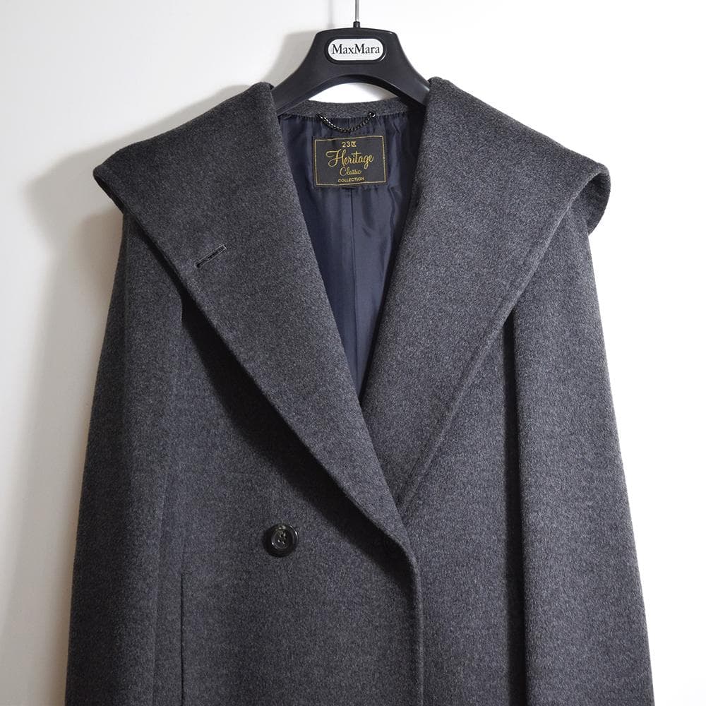 23区 × Loro Piana ロロピアーナ ウール フーデッドコート 38