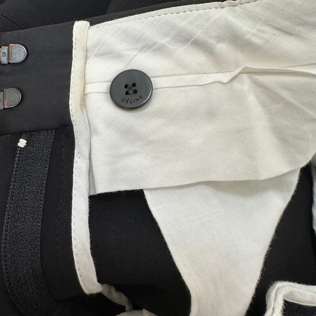 CELINE黒テーパードパンツ　フィービファイロ
