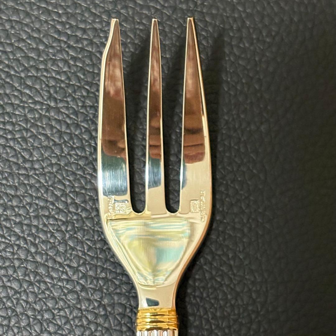 美品クリストフル　アリアゴールドリング　ケーキフォーク2本