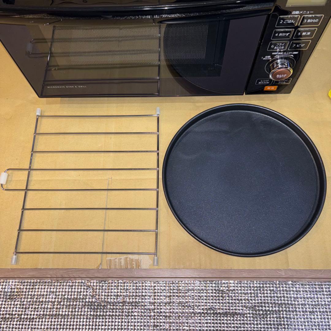 ツインバード MW-FS18B フラットオーブンレンジ 18L 2021年製