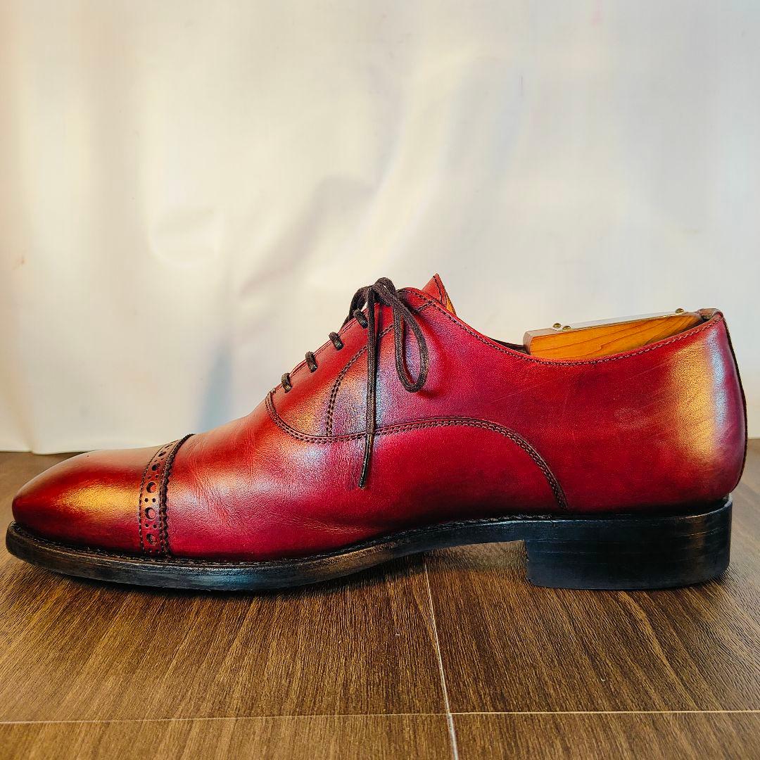 【極美品】Berwick バーウィック　スペイン製　高級バーガンディドレスベルト