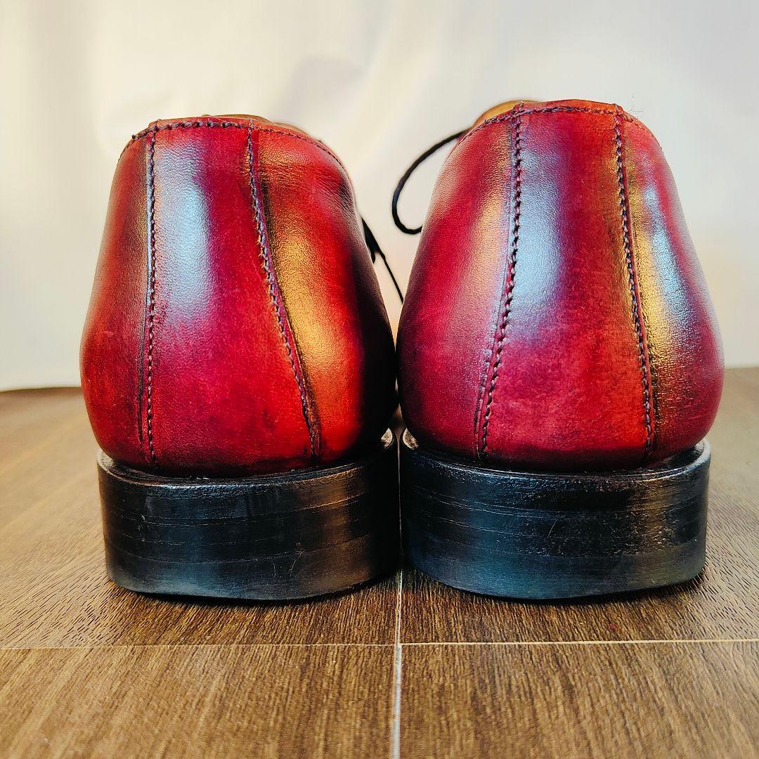 【極美品】Berwick バーウィック　スペイン製　高級バーガンディドレスベルト