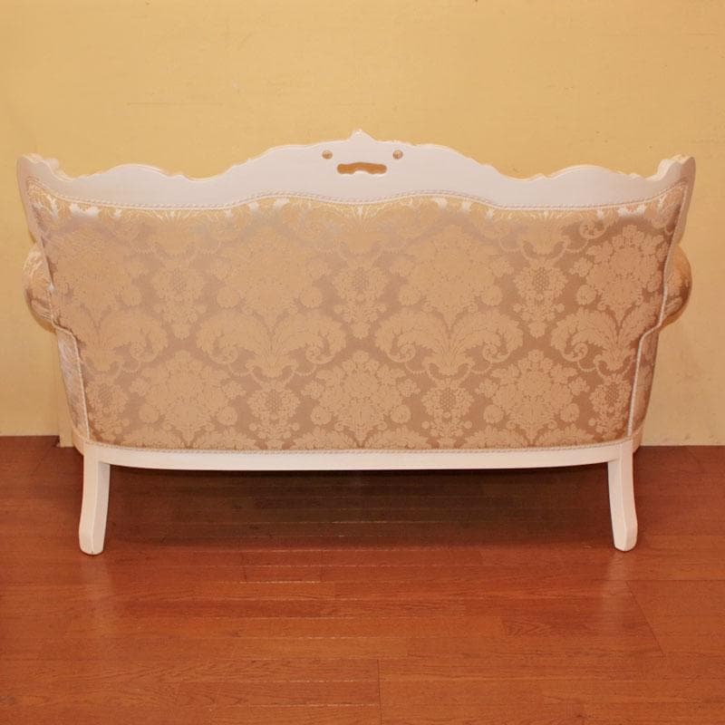 イタリア製 2人掛けソファ シャンパンゴールド ファブリック 602-853