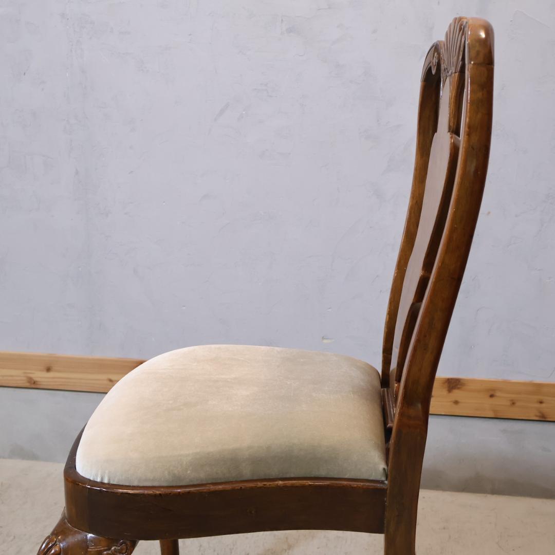 ロイズアンティークス クイーンアン ダイニングチェア 2脚セット アンティーク