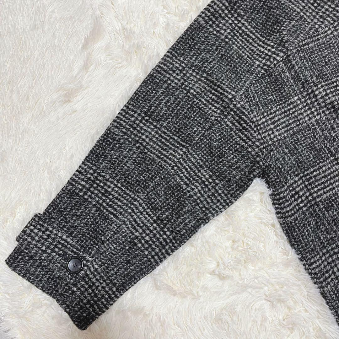 【極美品】Spick & Span Wスライバーチェックハーフコート　38