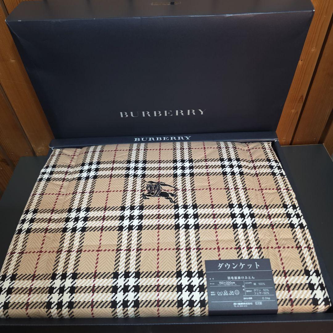 BURBERRY ダウンケット 160x290cm チェック柄