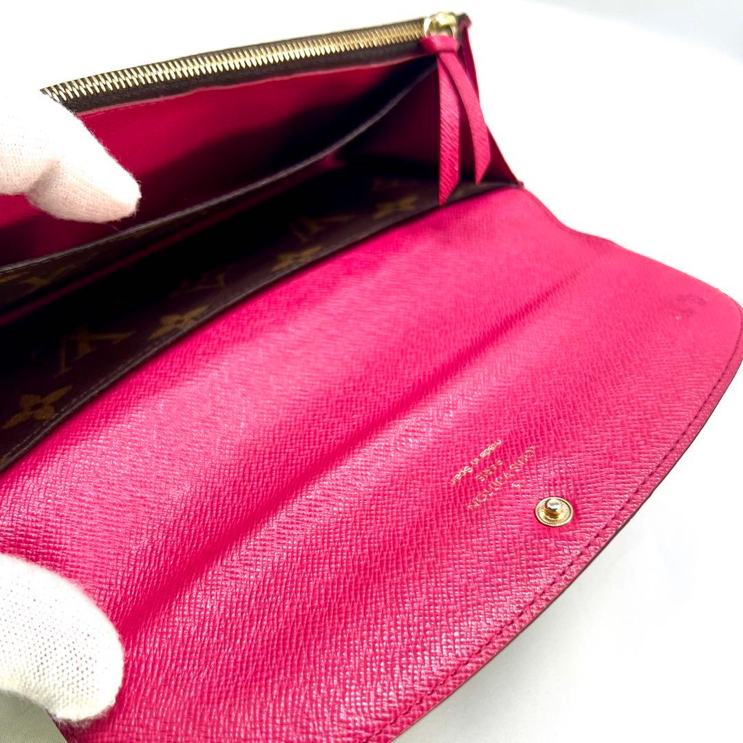 ルイヴィトン モノグラム ポルトフォイユ エミリー ホットピンクM41943