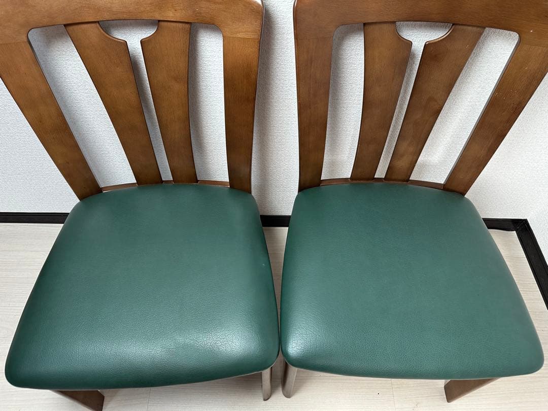 カリモク クラシック ヴィンテージ レザーチェア ２脚セット 管理No.※i4※