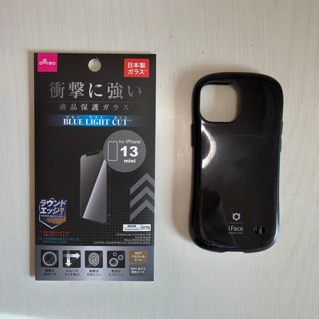 iPhone 13 mini 256GBミッドナイト 本体 + iFaceケース
