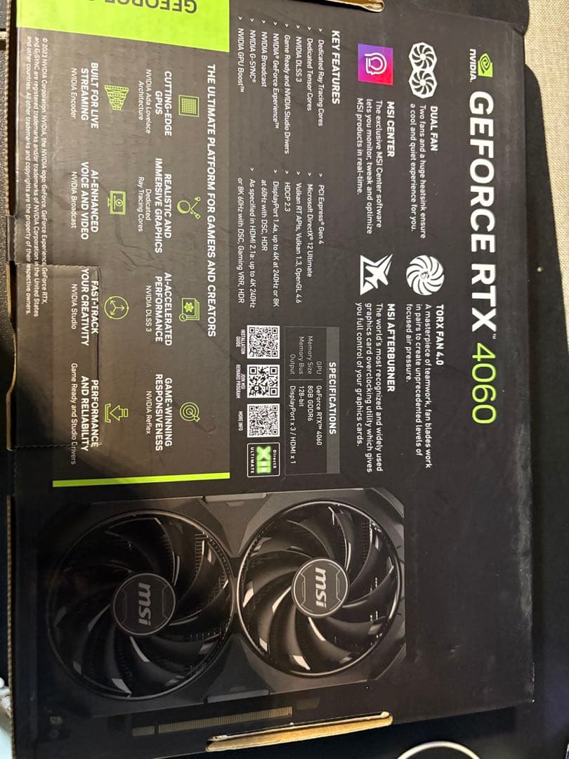 H*i様 MSI GeForce RTX 4060 VENTUS 2X BLAC