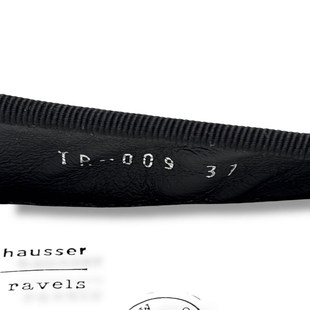 極美品■chausser【23.5】TRAVEL SHOES フラット ブラック