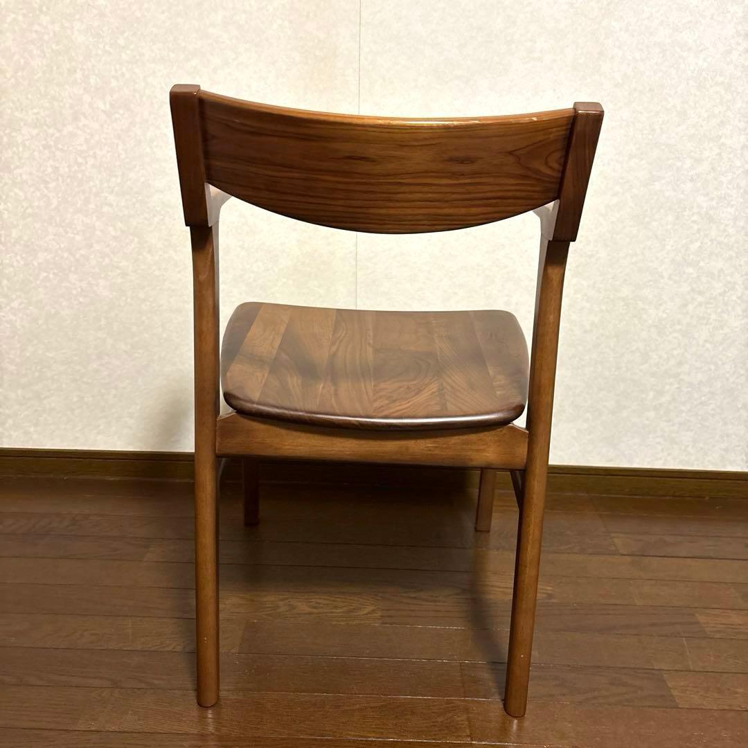 【美品】ダイニングチェア ハーフアームチェア ウォールナットカラー