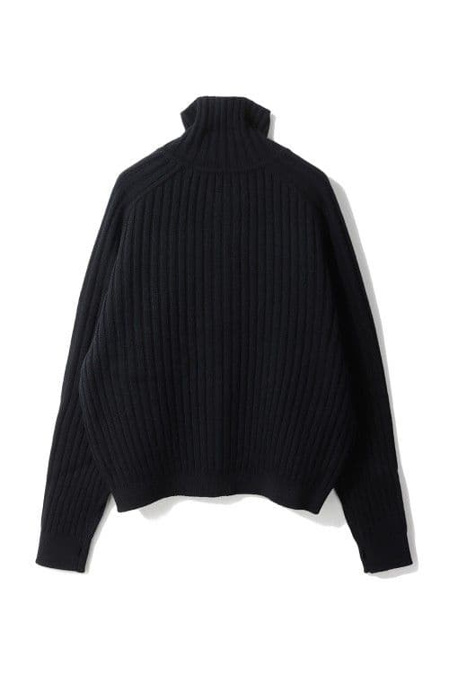 【新品】YOKE Wide Rib Highneck Zip Cardigan