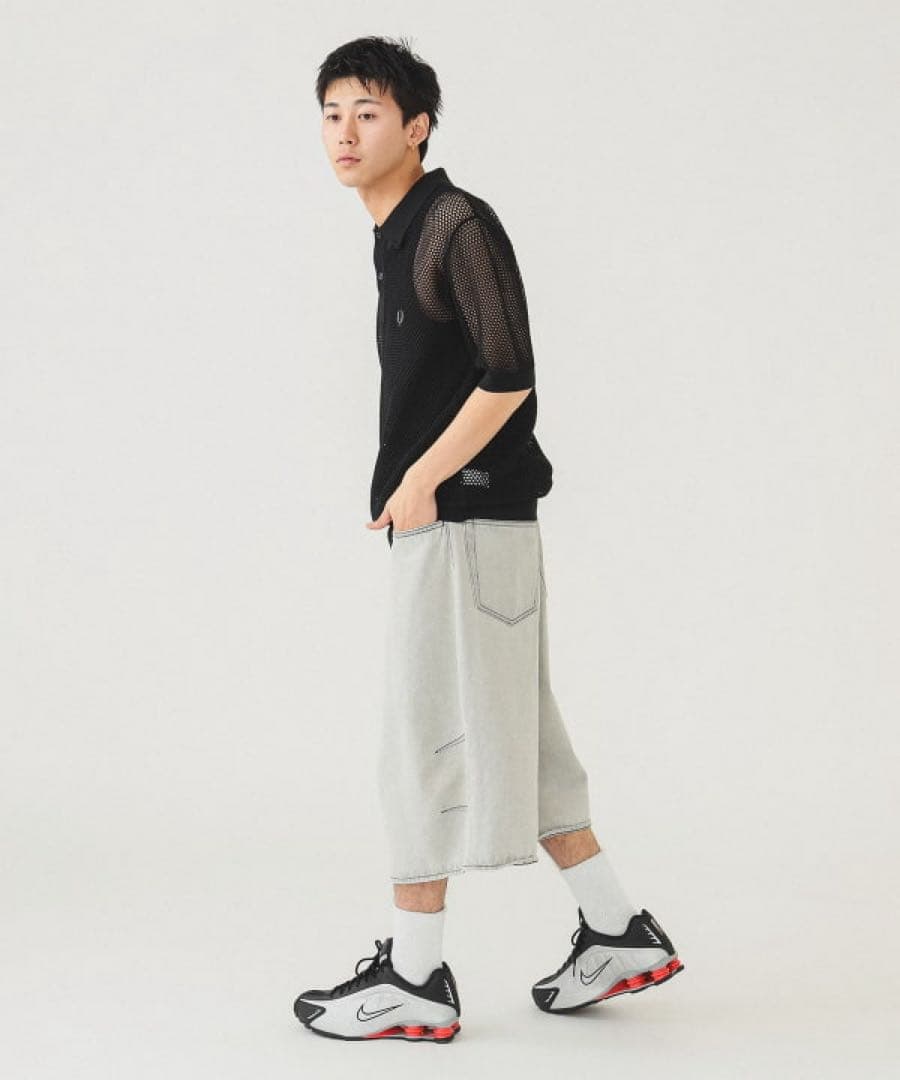 BEAMS別注【FRED PERRY / オープンニット　メッシュポロ】