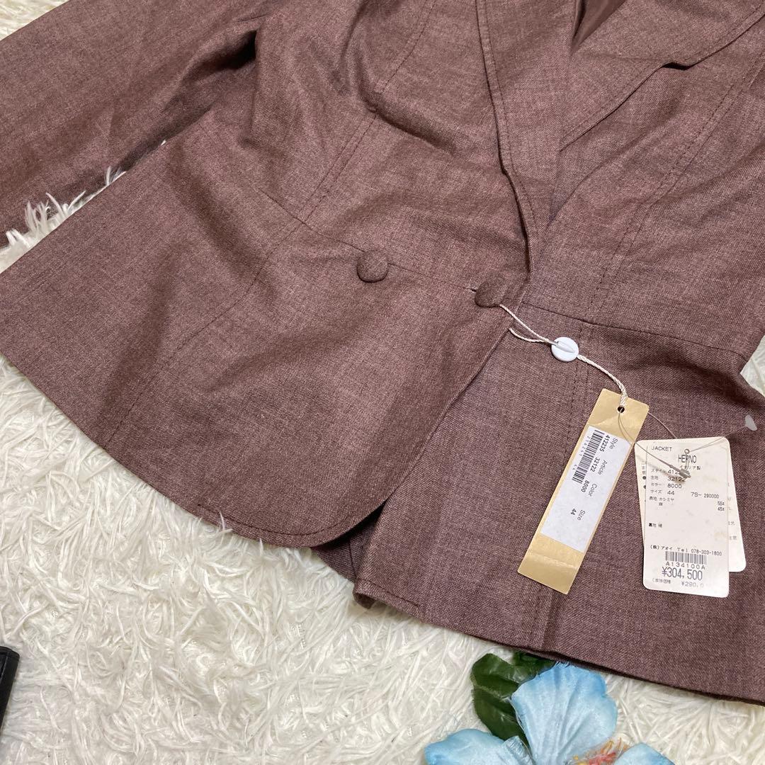 新品未使用　最高級　HERNO ヘルノ　テーラードジャケット　くすみ紫　XL