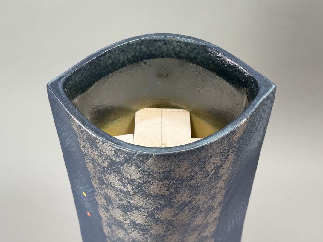 池坊　いけばな　清水焼　小林正明　陶器花器　華道具　高さ52cm 大作花器