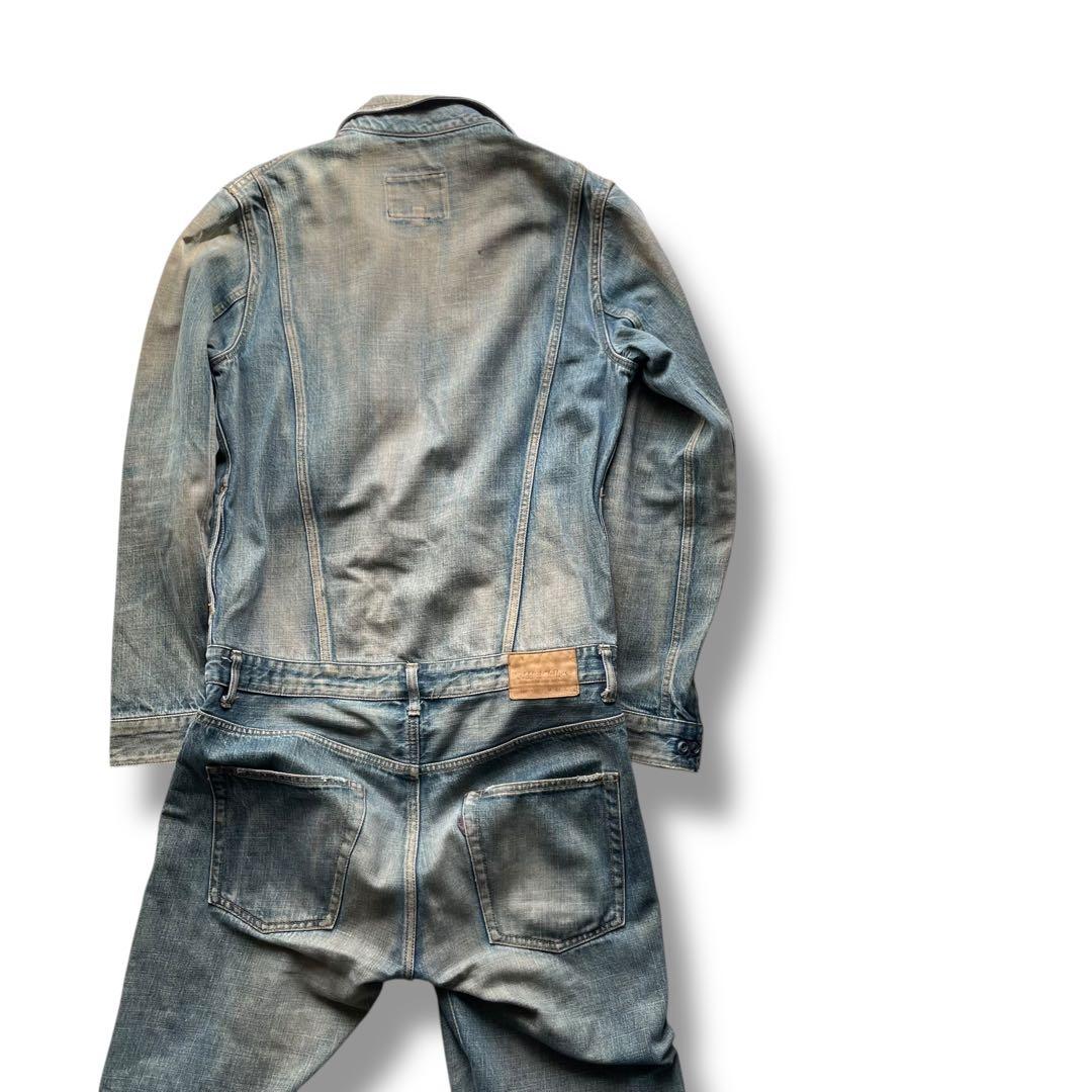 アディクトクローズ USED加工 デニム ジャンプスーツ オールインワン 34