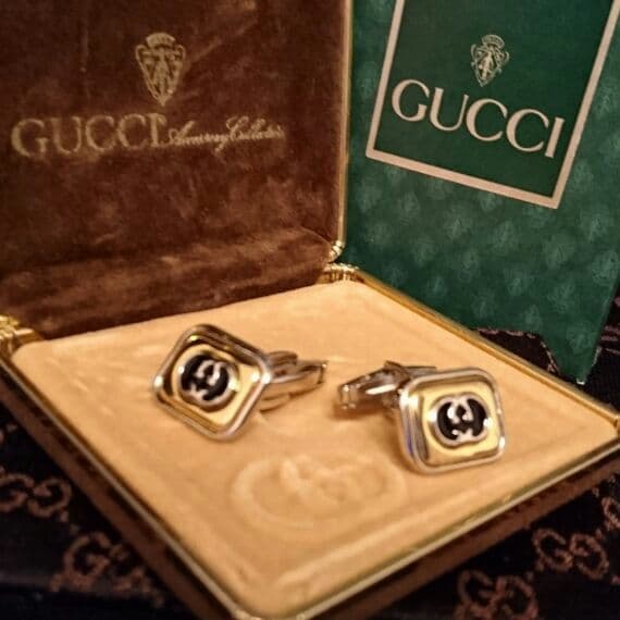 美品 GUCCI OLD オールド グッチ カフリンクス カフスボタン