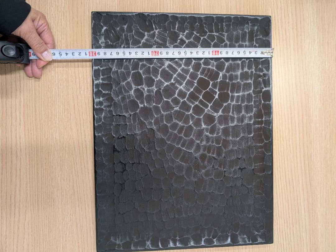 875 漆器 黒い盆 木目調