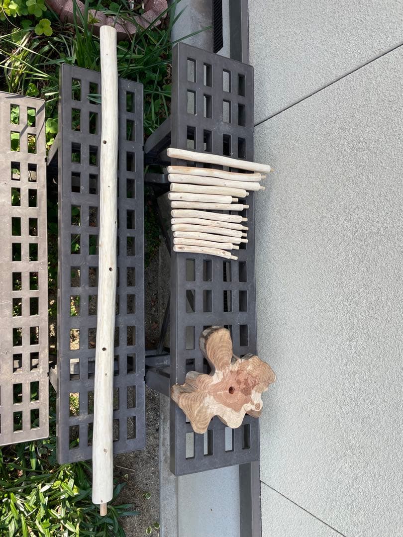 国産ヒノキ　鳥用止まり木　大型スタンド　約112センチ　小型インコ　中型インコ用