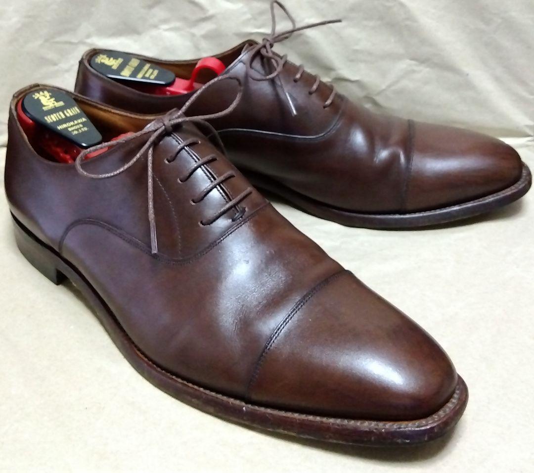 スコッチグレイン ストレートチップ ダークブラウン サイズ26.5