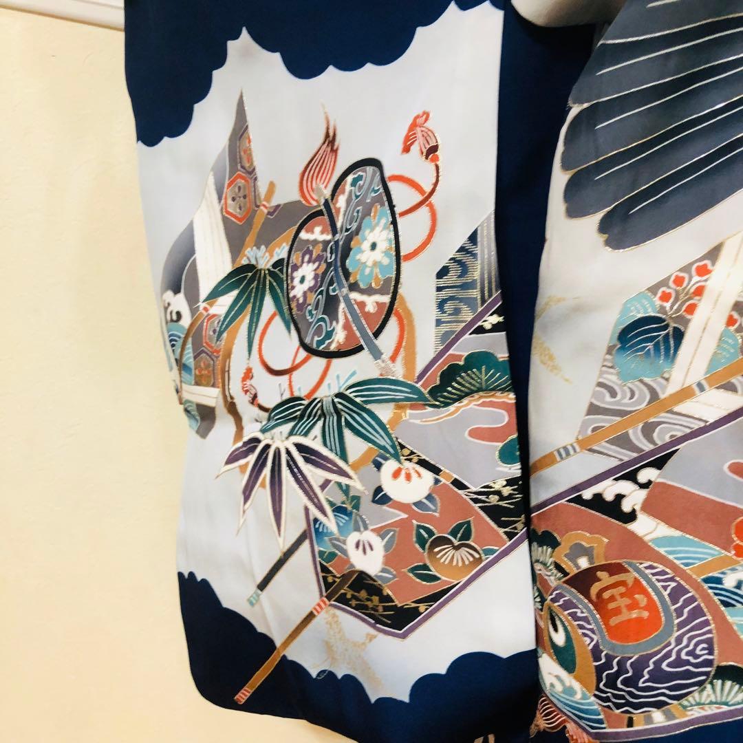 七五三五歳‼️完全️フルセット❤️ 豪華未使用タグ付き‼️日本男子凛々しい鷹豪華刺繍