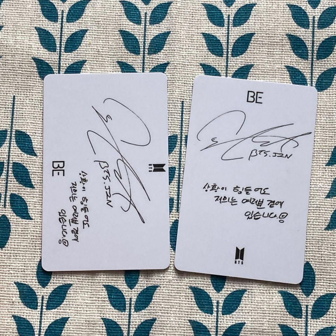 BTS ジン ラキドロ BE 未公開 トレカ2枚