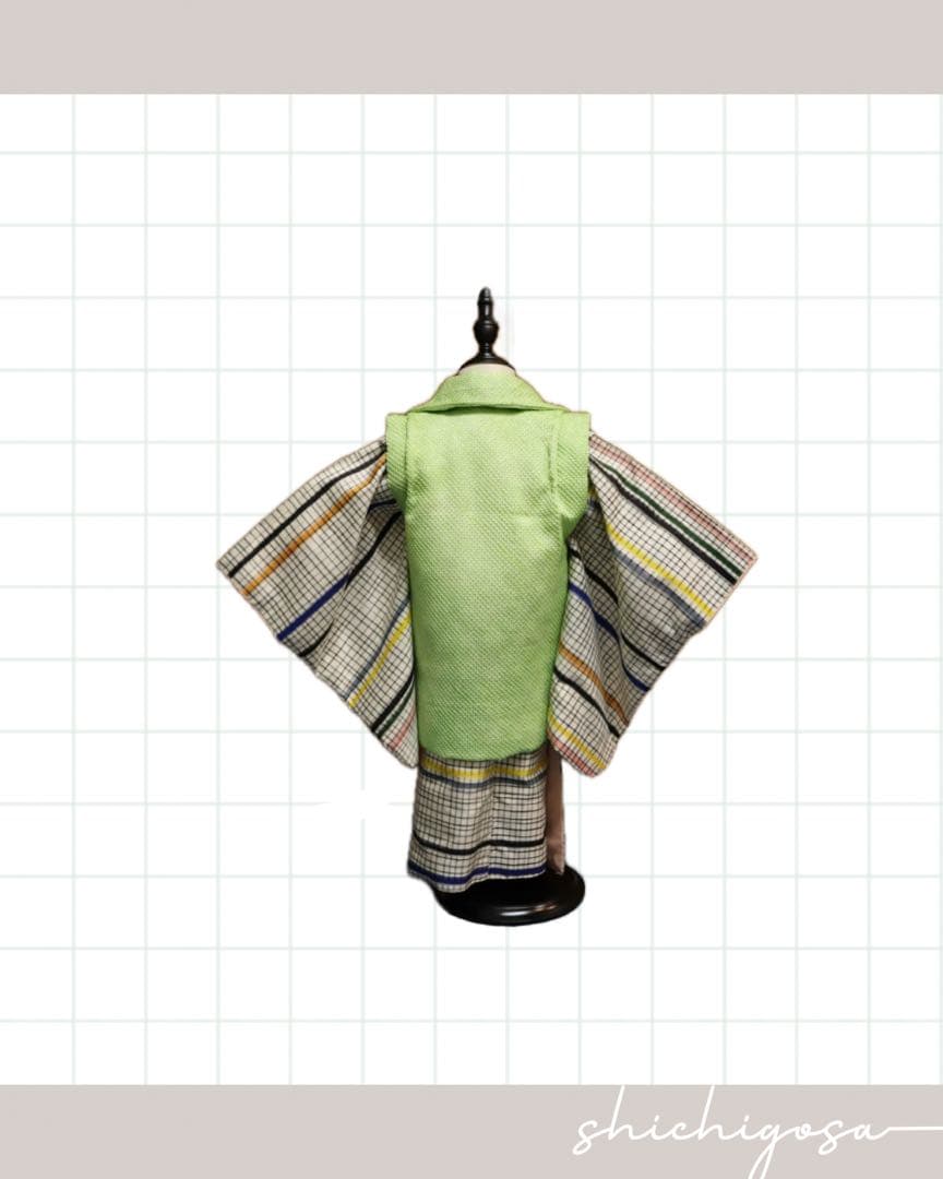 3歳　七五三　男の子　被布　着物