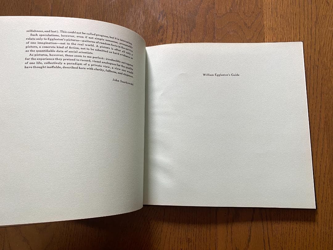 ウィリアム・エグルストン Eggleston's guide 1976年初版