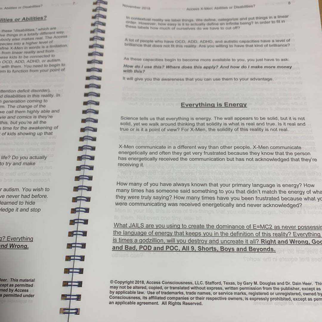 アクセスコンシャスネス　Xmen 英語　テキスト