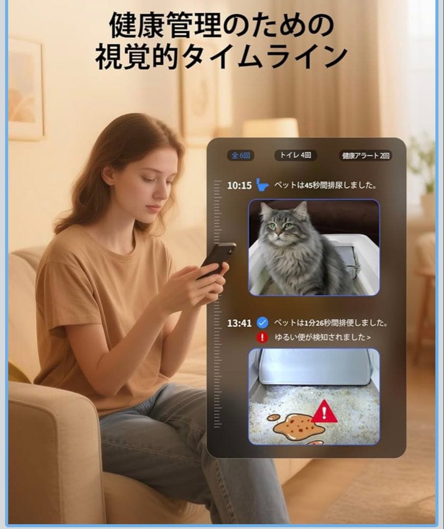 PETKIT 猫　自動トイレ ゆるい便が検知 スマホ管理 センサー付き新品未開封