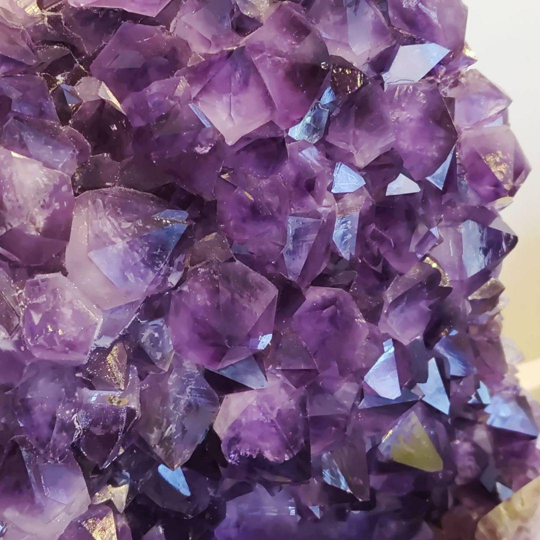 台座付き美結晶☆天然石アメジストクラスター原石パワーストーン鉱物4.2kg紫水晶
