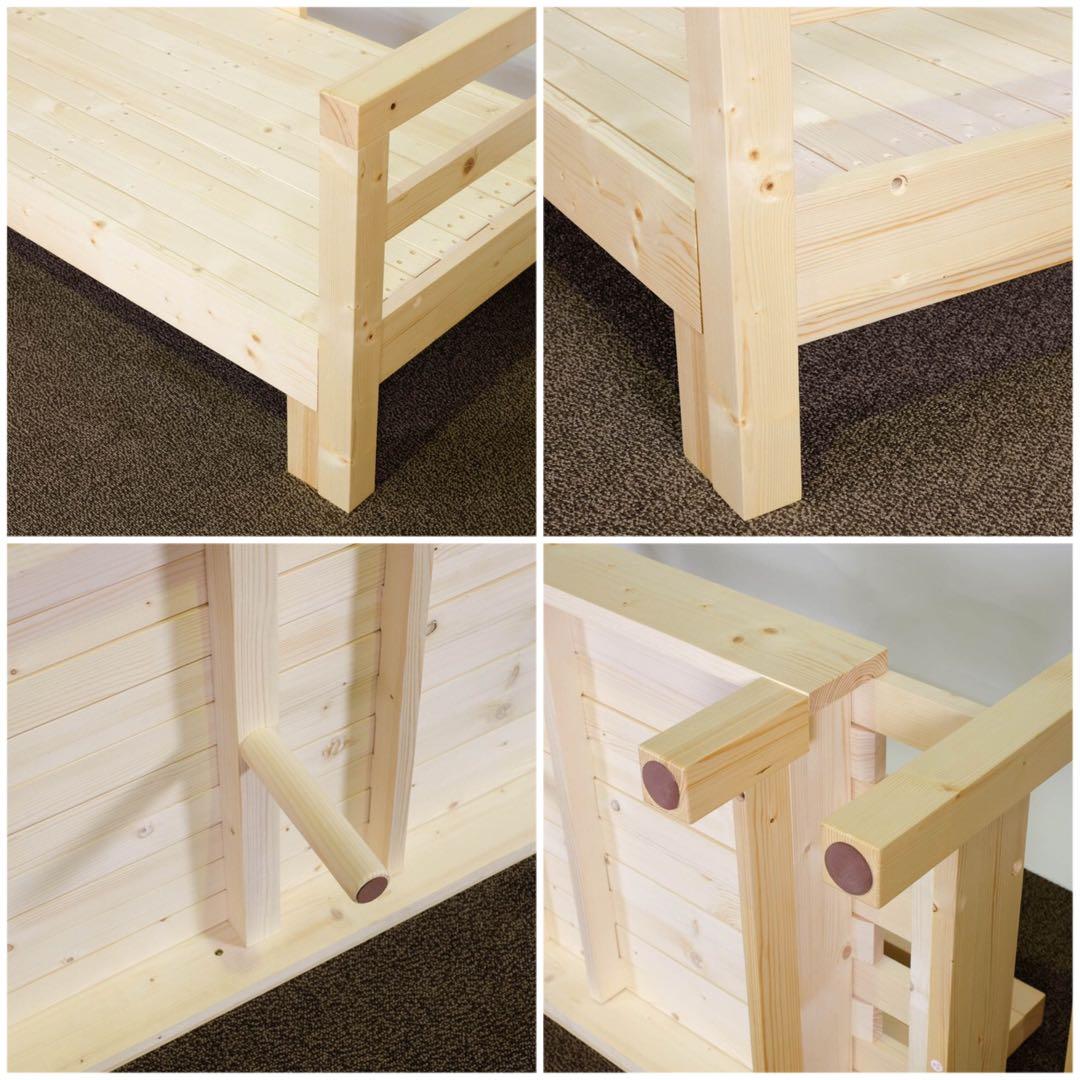 M 新品 北欧 パイン材 ソファベッド ブラウン すのこベッド カントリー 別荘