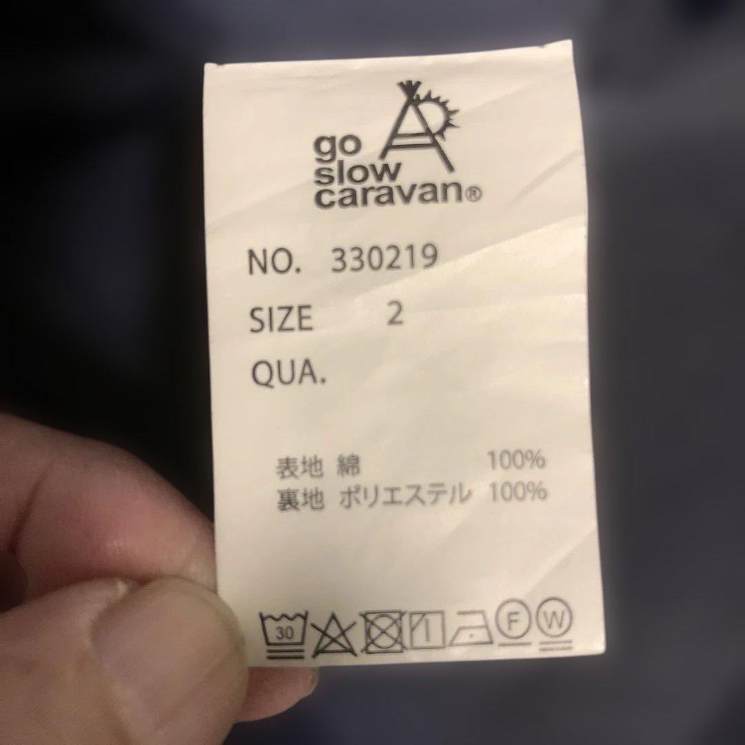 GO SLOWCARAVANゴースローキャラバンパネル刺繍モッズコートネイビー2