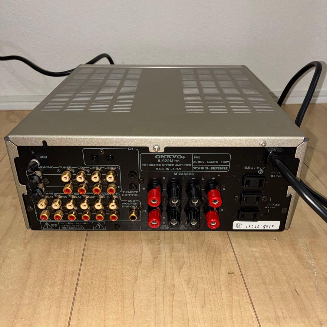 onkyo A-922m Ltd プリメインアンプです いい音です！！完動品