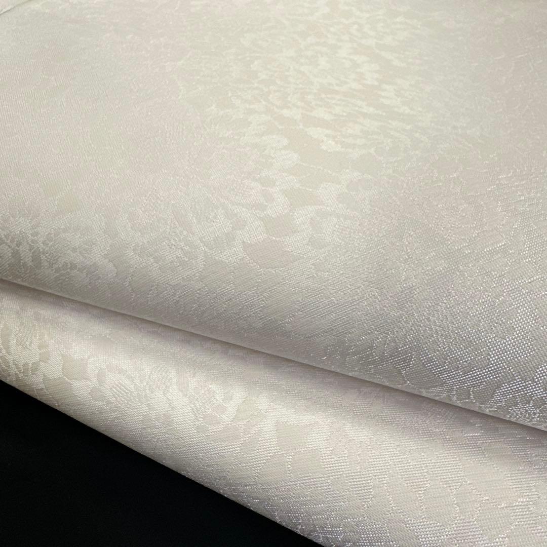 【専用ページ】お仕立て込.新品 袋帯 白 生成色 花柄 4888